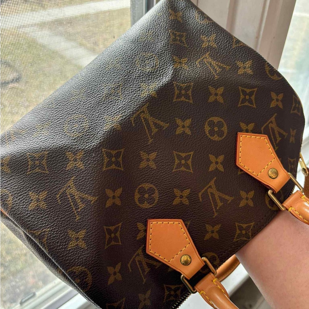 Louis Vuitton Monogram Shoulder Bag in Brown and Tan